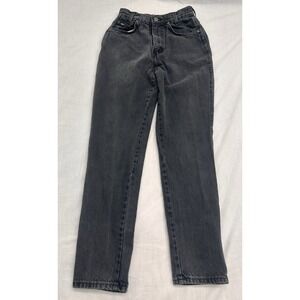 CHIC Jeans Womens 24x28 Black Stone Wash USA Made 80s VTG